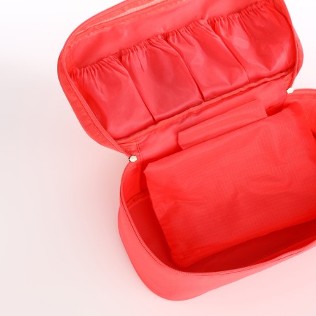 Lightning cosmetic bag, coral color-2