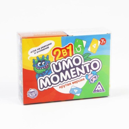 The board game to reaction and attention "Umo Momento 2B1", 216 cards, 7+-7