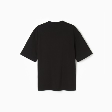 Men's T-shirt from organic cotton Minaku Oversize Fit: Black color, rr 46-6