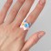 Ring "Montrustrik" with horns, the color is pink, dimensionless