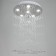 Lamp cascade "Star" 6xled chrome 50x50x84cm Bayerlux