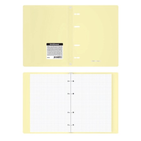A notebook on rings A5, 80 sheets in the Erichkrause "Pastel", plastic cover, OFSET BOLK, 100%whiteness, mix-9