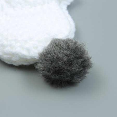 Knitted hat for dogs, with pompom, XS-S (head volume 22 cm, height 7.5 cm), mix-10