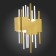 Sconces st. SL1633.201.02. Olvera. 2x40 watts, E14, 20x37 cm, matte gold color