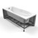 Santana bathtub frame, 170 cm length complete with assembly package