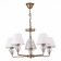 Suspended EVOLUCE lamp. Sle107423-05. Dalida. 5x60 watts, E14, 65x65x41 cm, golden color