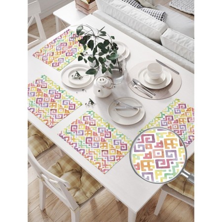 A set of napkins for setting the table "Classic ornament", rectangular, size 32x46 cm, 4 pcs-1