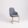 Monro chair, 62 × 60 × 98 cm, blue color, gold frame