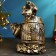 Piggy bank "Boac in a barrel" Black gold, 18x23x20cm