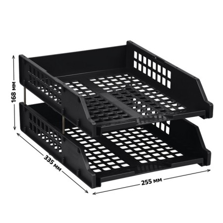 A set of boots for paper horizontal Strong 2 pieces, on metal rods, black-1