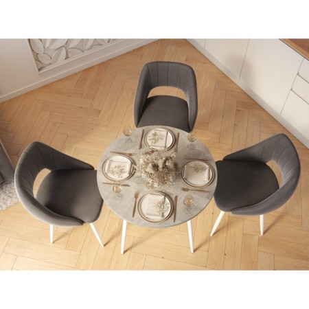 Dining Polini Home London, Concrete-White Color-1
