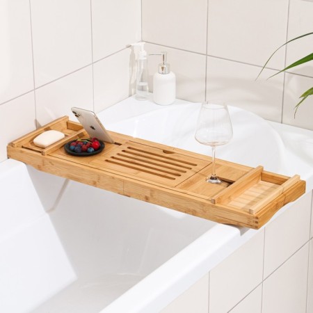 Table-vannitsa for a bath, large, 75 (109) x 23 x 4.5 cm, tree-5