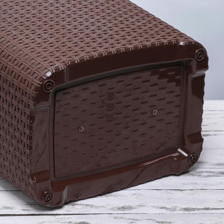 Besnaya basket with a rattan lid, 60 l, 34 × 44 × 56 cm, color mix-9