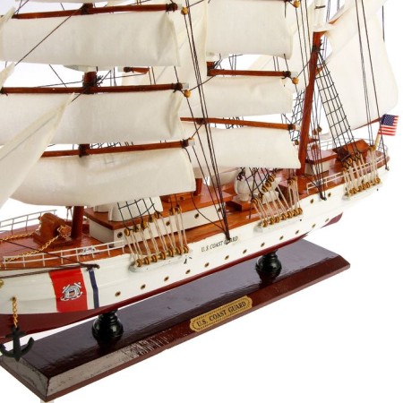 The ship souvenir "conductor", 3 masts, white side, black stand, white sails-8