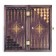 Black gold backgammon, wooden board 29 x 29 cm