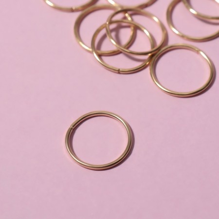 Hair piercing "Rings", D = 1.4 cm, 10 pcs, Golden color-2