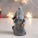 Polystone souvenir "Santa Claus in gray, flying beard, with silver Christmas tree" mix 15x8x5 cm