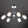 Ceiling chandelier with Ginevra, 40W, E14, 60x60x37 cm