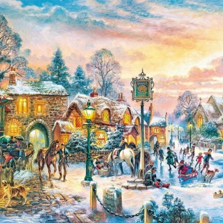 Puzzle "Winter Twilight", 1000 elements-1