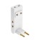 The tee is flat, rotary, 4 outlets, 10a, without salary, white