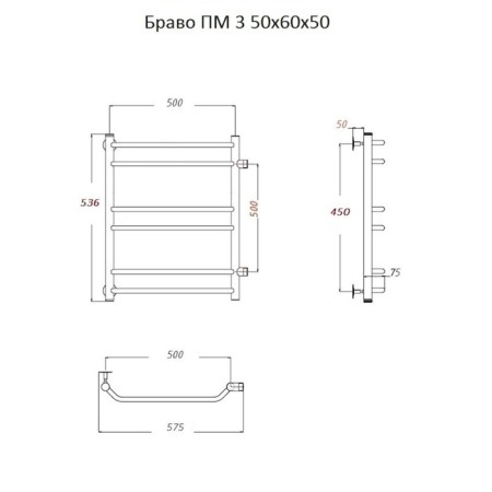 Water towel "Trugor" Bravo POM 3, 500 x 600 x 500 mm-1