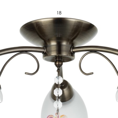 Olivia chandelier 3x40W E27 bronze 45x43x20 cm-6
