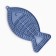 Rug for licking on suction cups 20 x 10 cm, blue