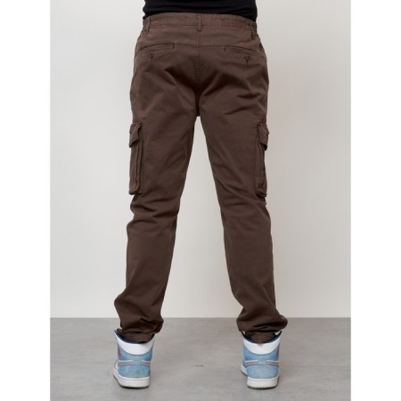 Cargo jeans men, size 44-46, brown color-1