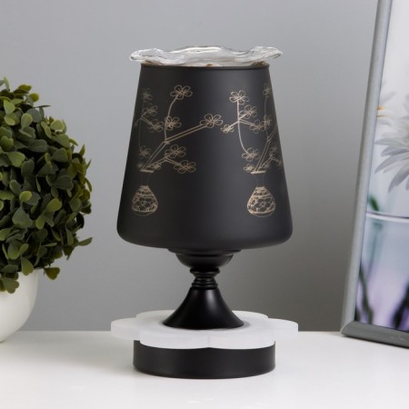 Aroma lace with backlight "Flower" E14 40W +RGB black 12.5x12.5x23 cm