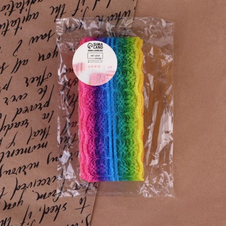 Capricon lace "Rainbow Bright", 45 mm × 10 ± 1 m, color multi -colored No. 1-3