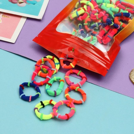Hair elastic bands "Sports Strokes" (set 50 pieces) 2.5 cm, pastel mix