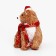 Decorative souvenir from natural materials “Bear in a scarf and cap” 15 × 17 × 20 cm