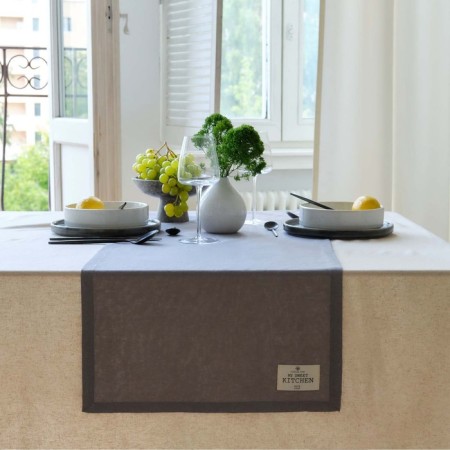 Ethel track Ethel, Gray Color, 40x136/+-6 cm, 70% HL, 30% linen, 190 g/m2
