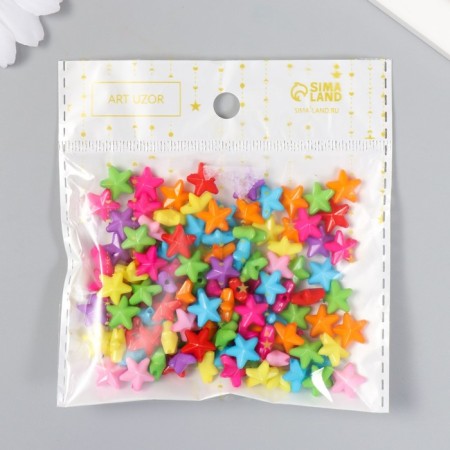A set of beads for creativity plastic "Bright stars" set of 120 pcs 0.4x1x1 cm-4