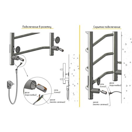 True heated towel rail "Trugor" PEK SP 5, 800 x 500 mm, VGP, Black-2