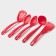 A set of kitchen utensils of the “Point”, 5 objects, the color of the red