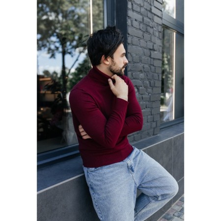 Jumper male ise, size 56, burgundy color-13