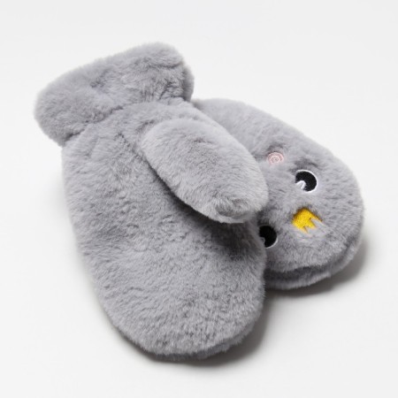 Teenage mittens for claim. Minaku crown 19 cm gray gray-1