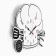 Watch wall kitchen "cap", discrete move, 27 x 37 cm