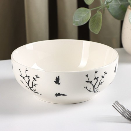 Salad Dolyana "Spring Evening", 600 ml, d = 15.5 cm, white color
