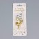 Candle for cake the number "Oval" "5", 5.5 cm, gold-serebly