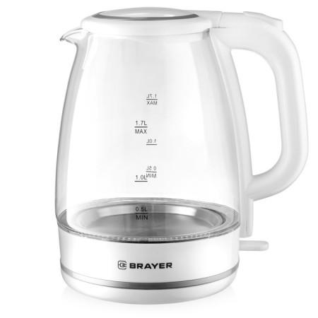 Electric kettle Brayer 1030br-Wh, 2200 watts, 1.7 l, glass case-3