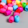 Beads for creativity plastic "ribbed" color set 80 pcs 1x1 cm