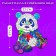 Figure wooden puzzle Honey Panda, size 22x25 cm, 117 parts