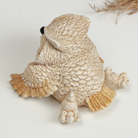 The figure "owl lies" beige, 6x7x5cm-3