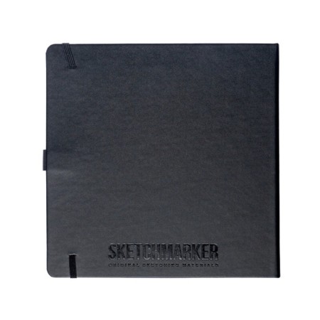 Sketchmarker sketchbook, 200 x 200 mm, 80 sheets, solid boumvinyl cover, black, block 140 g/m2-3