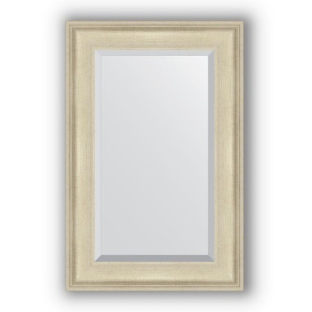Mirror with fatset in a baguette frame - poisoned silver 95 mm, 58 x 88 cm, evoForm