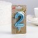 Candle in the Cake "Fine", number "2", blue metallic, 6.5 cm