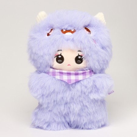 Soft toy "Doll" in a costume costume, 22 cm, purple color