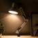 Desktop lamp E27, h = 55 cm, hinged, on the clamp (220V) white Risalux